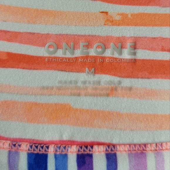 ONEONE Kameron Top & Jesse Extra Cheeky Coverage Bottom Stripe Bikini Set Medium - Picture 12 of 16